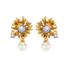 Radiant Daisy Pearl Earrings