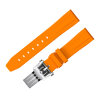 FLUORO WATCH STRAP (Orange Strap + Silver Buckle)