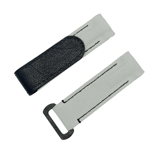 NYLON VELCRO WATCH STRAP (Gray & Black Stitching)