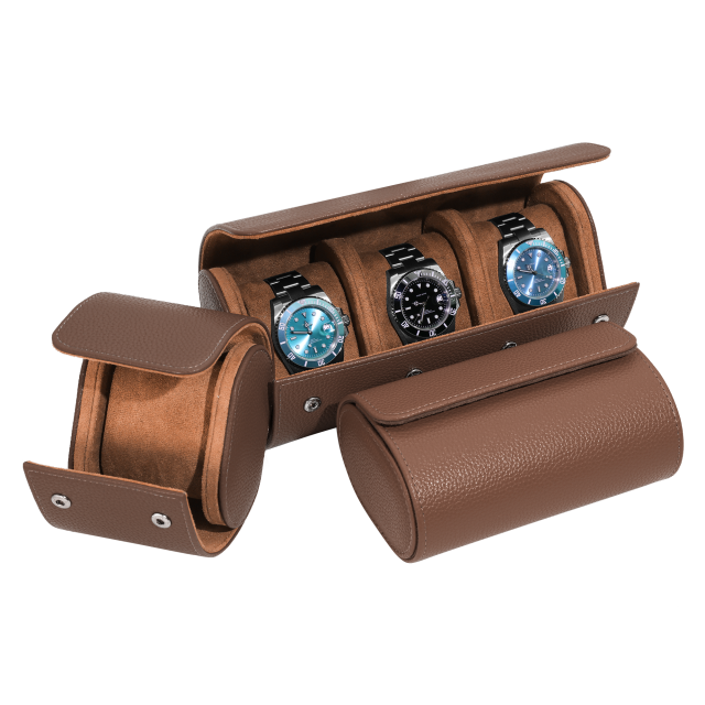 BROWN WATCH TRAVEL CASE