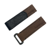 NYLON VELCRO WATCH STRAP (Brown & Black Stitching)
